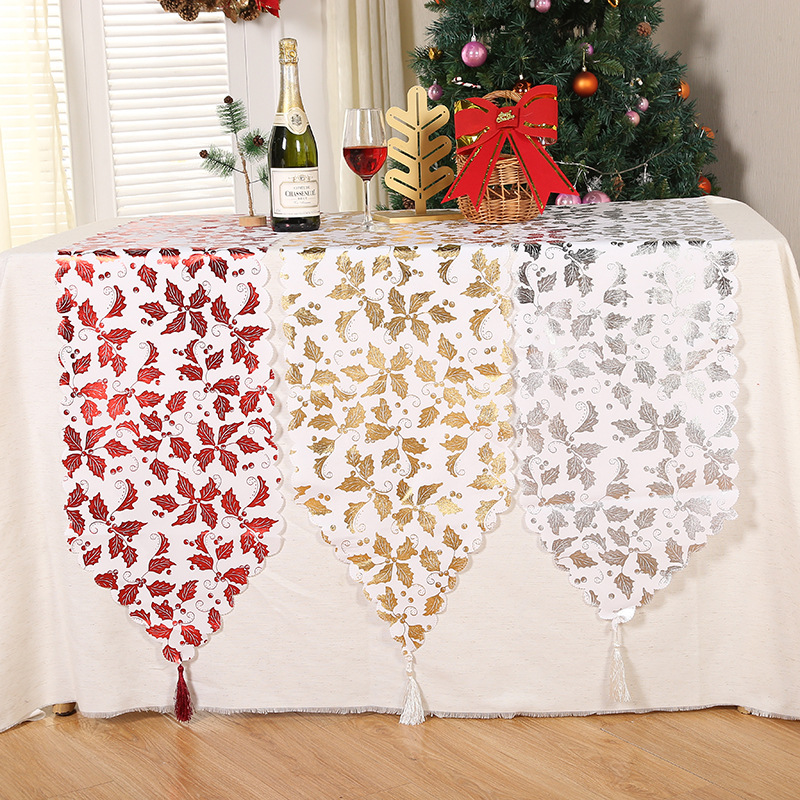 Little Golden Stars Christmas Print Table Runner