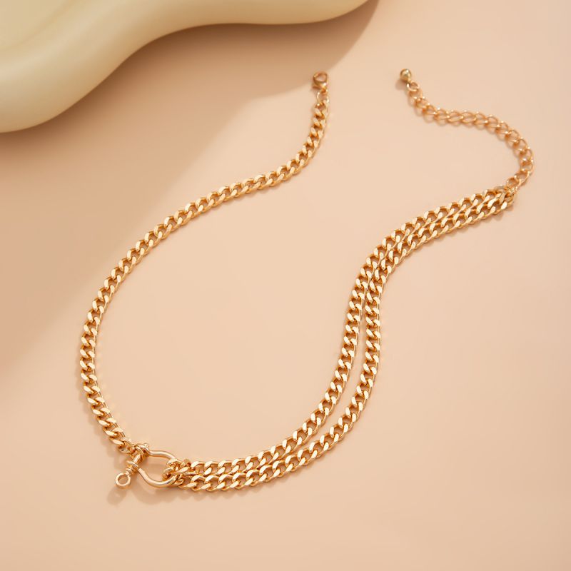 White K Alloy Chain Necklace