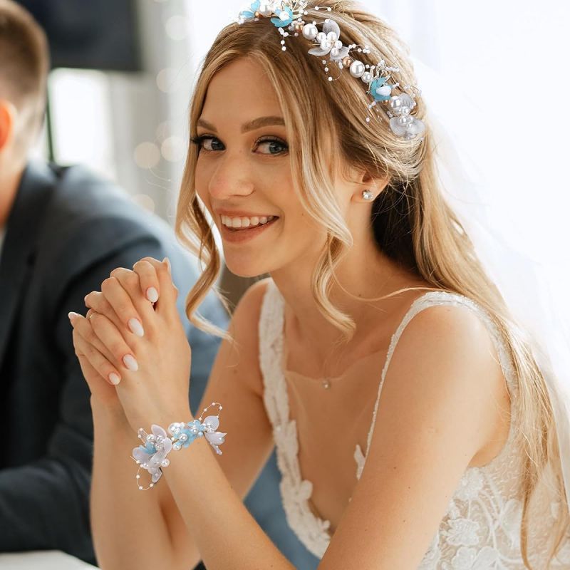 Diadema Trenzada De Perlas