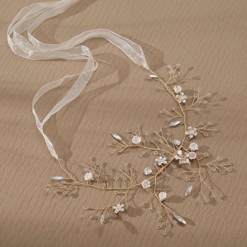 Diadema Trenzada Flor Cristal