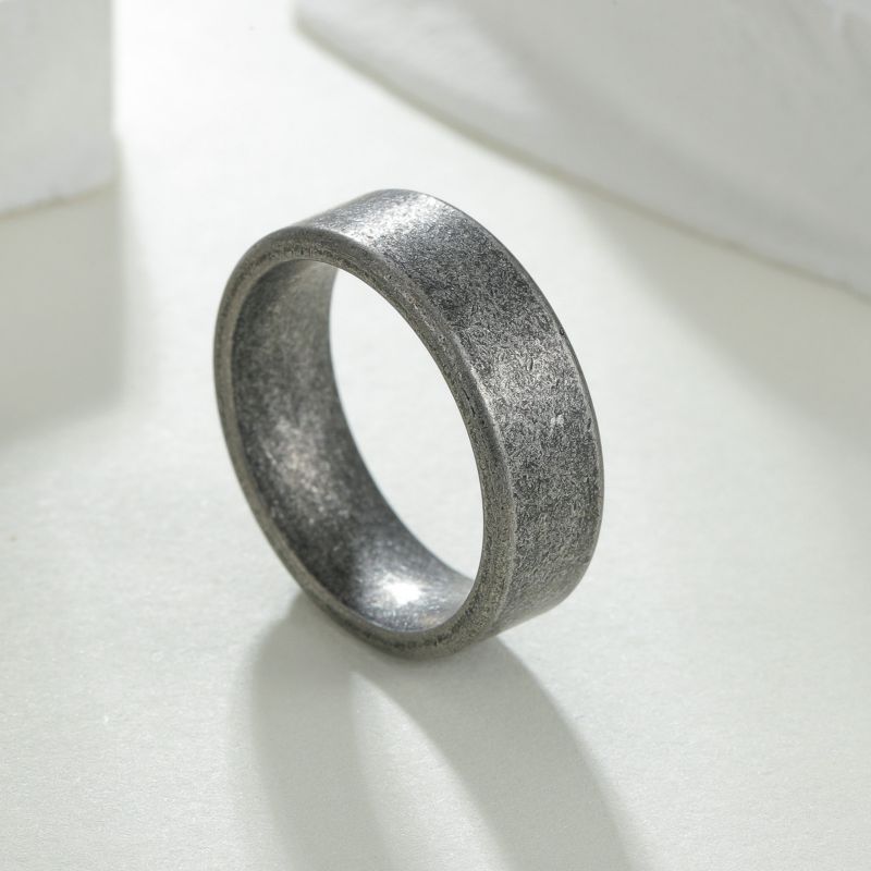 Anillo Redondo De Acero Inoxidable Para Hombre.