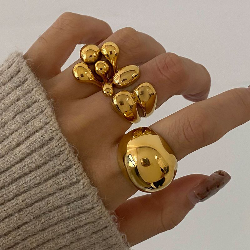Anillo Irregular De Acero Inoxidable