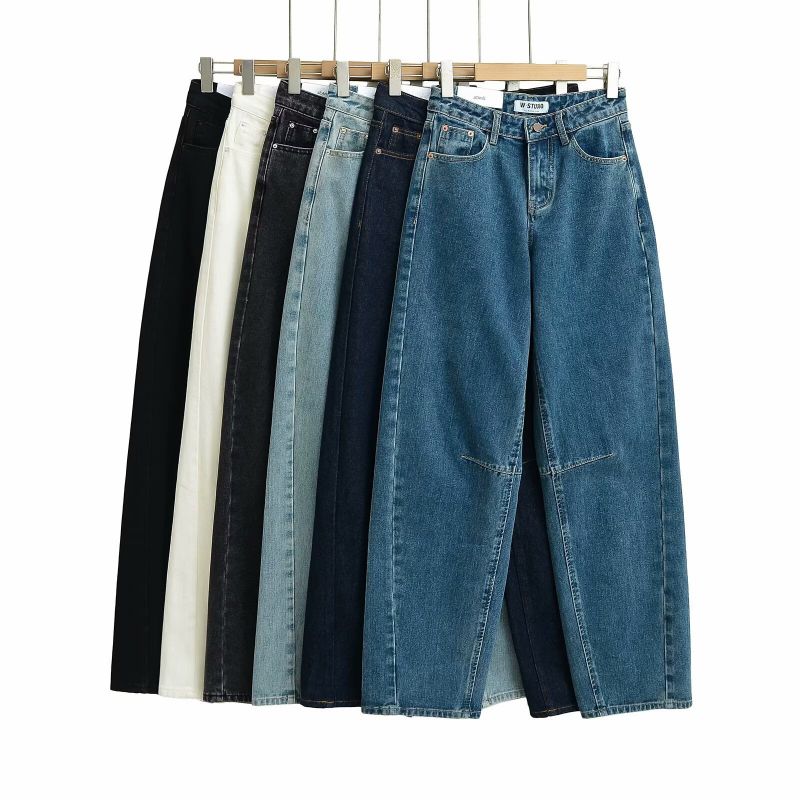 Black High-rise Straight-leg Denim Trousers