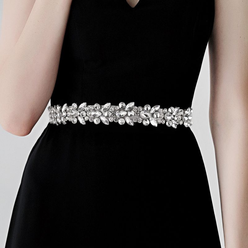 Cinturón Con Aplique De Strass