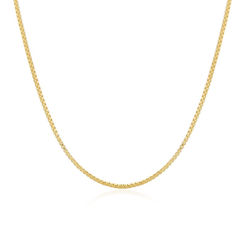Conjunto De Collar Y Pulsera De Cadena Geométrica Bañada En Oro De Cobre