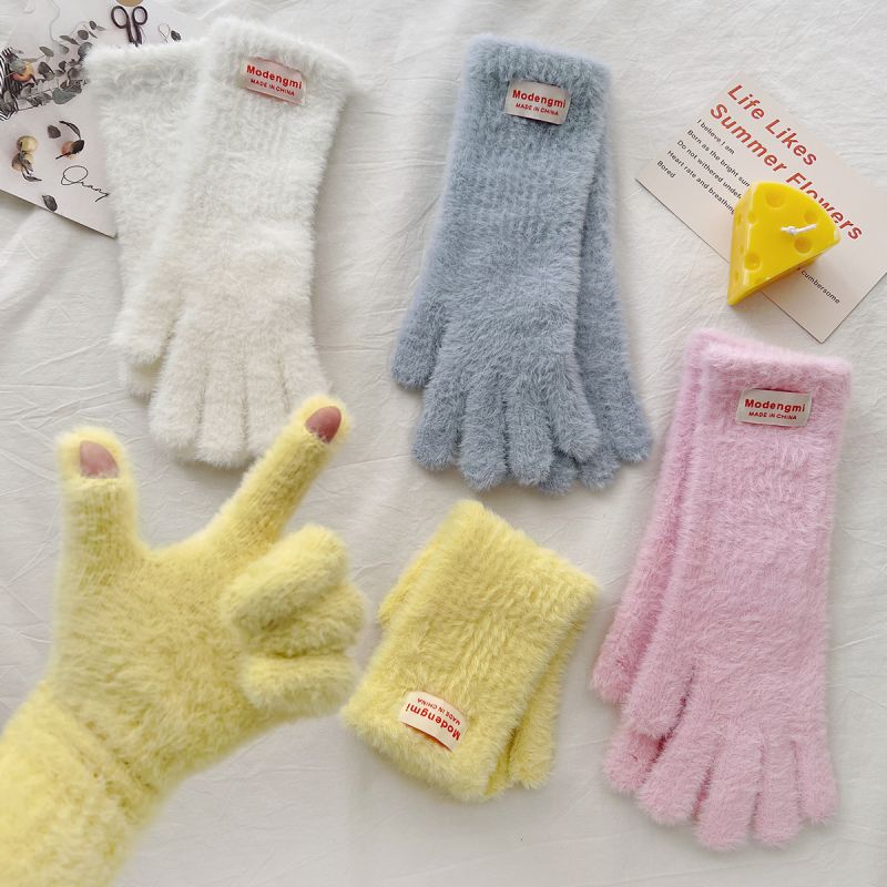 Guantes De Cinco Dedos Con Parche De Nailon