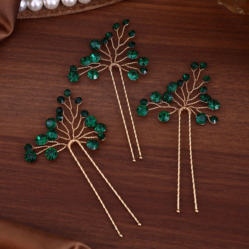 Horquilla En Forma De U Trenzada Con Strass