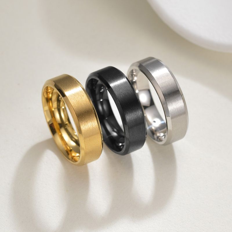 Anillo Redondo De Acero De Titanio