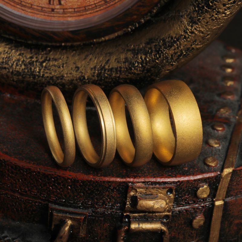 Anillo Redondo De Acero Titanio Para Hombre.