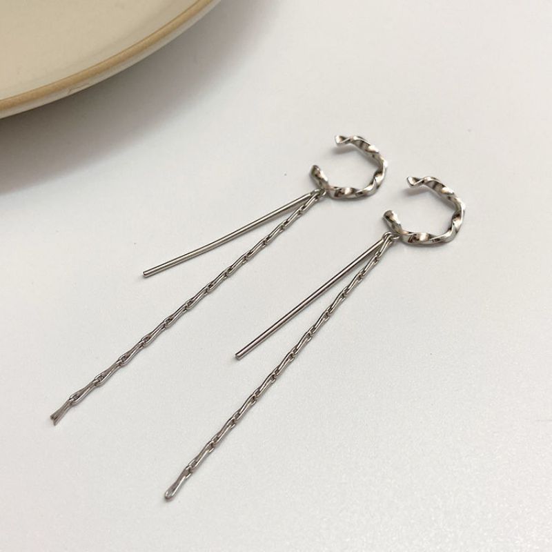 Ear Cuff Borla Geométrica De Metal