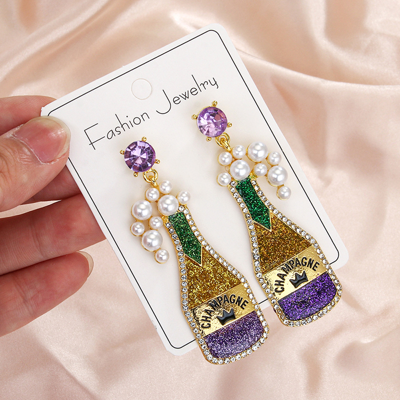 Wine Bottle Earrings Acrylic Wine Bottle Earrings