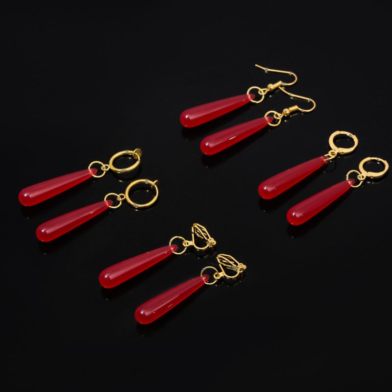 Pendientes De Clip De Metal En Forma De Gota