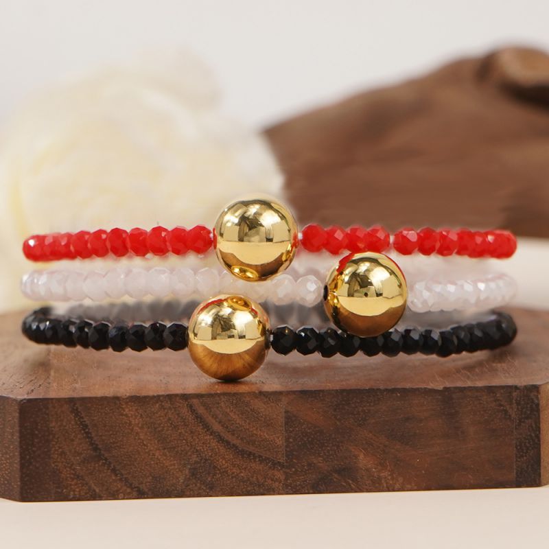 Pulsera De Bolas Con Cuentas De Cristal
