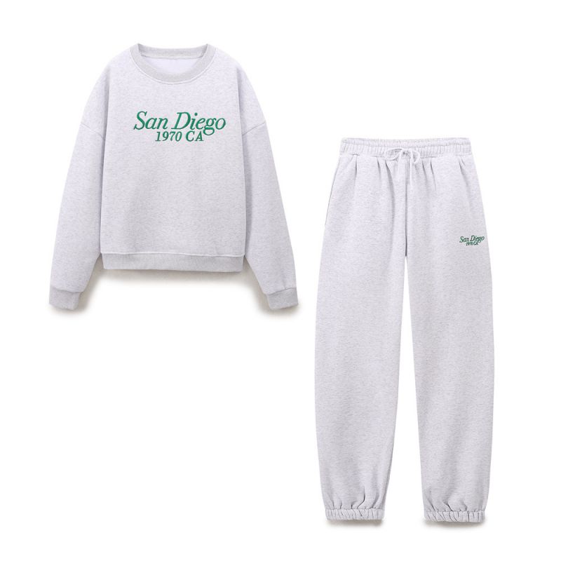 Sudadera Tipo Jersey Con Cuello Redondo Y Bordado De Letras