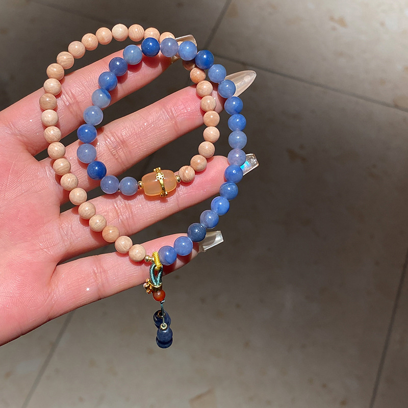 Pulsera Multicapa Con Cuentas De Cristal