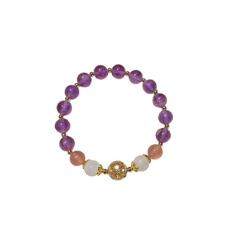 Pulsera De Flores Abiertas Con Cuentas De Cristal