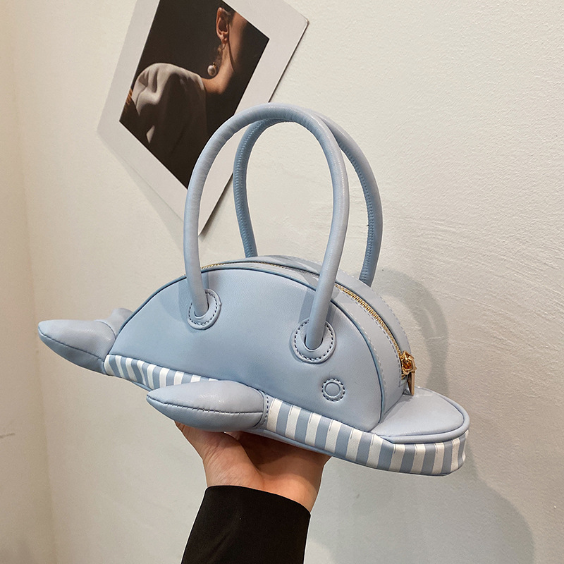 Off-white Handbag Pu Cartoon Dolphin Handbag