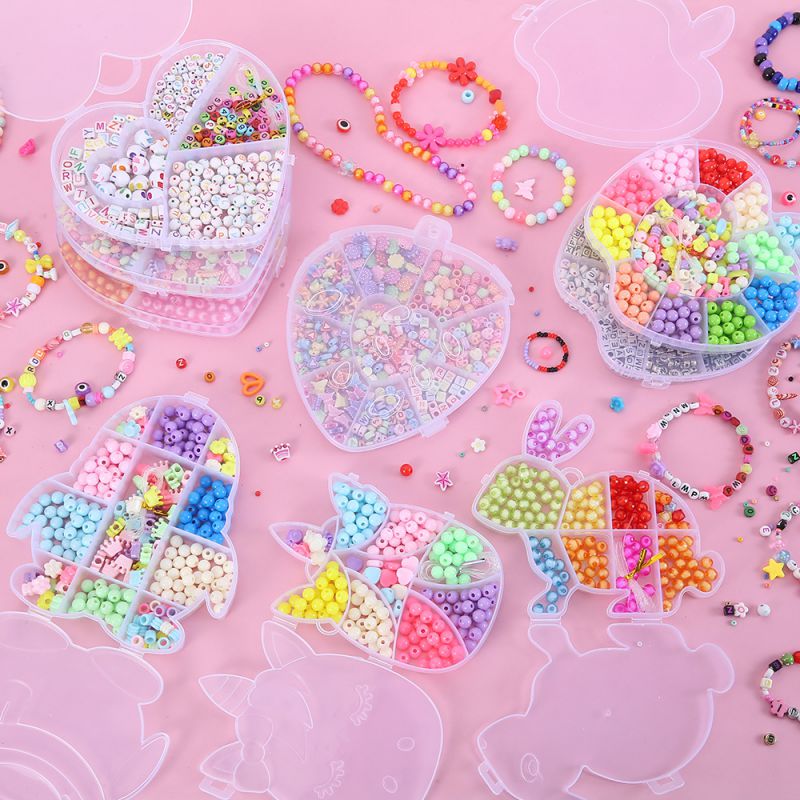 Kit De Materiales De Bricolaje Con Cuentas De Plástico Para Niños