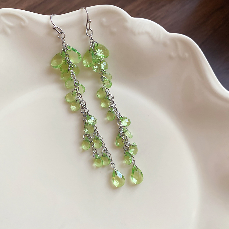 Pendientes De Borlas Con Forma De Gota De Agua