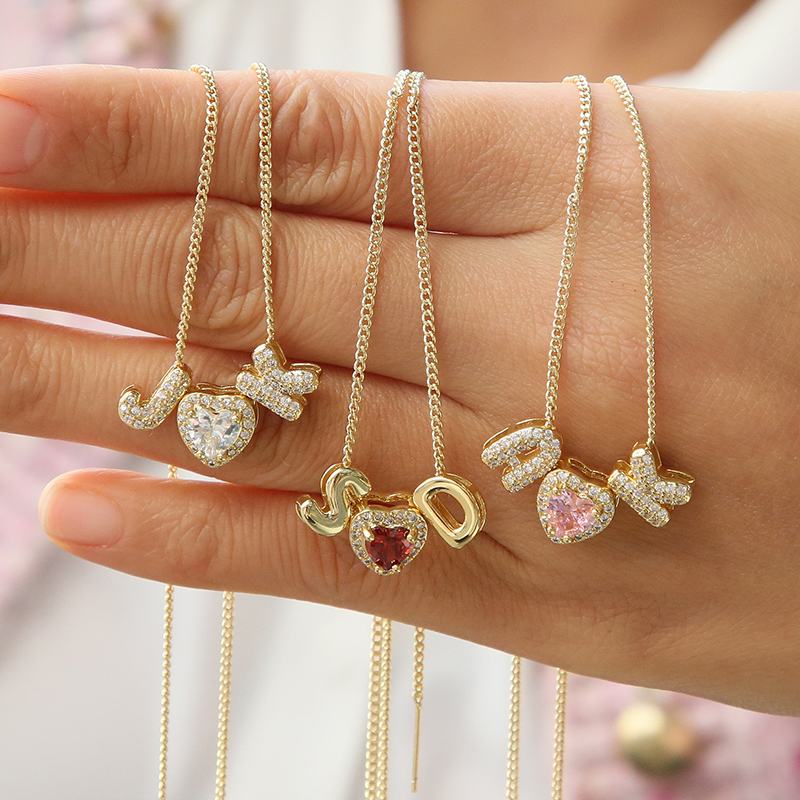 Accesorio De 26 Letras De Diamante De Cobre (sin Cadena)