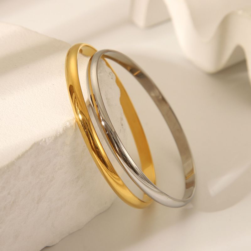 Gold Stainless Steel Round Bracelet