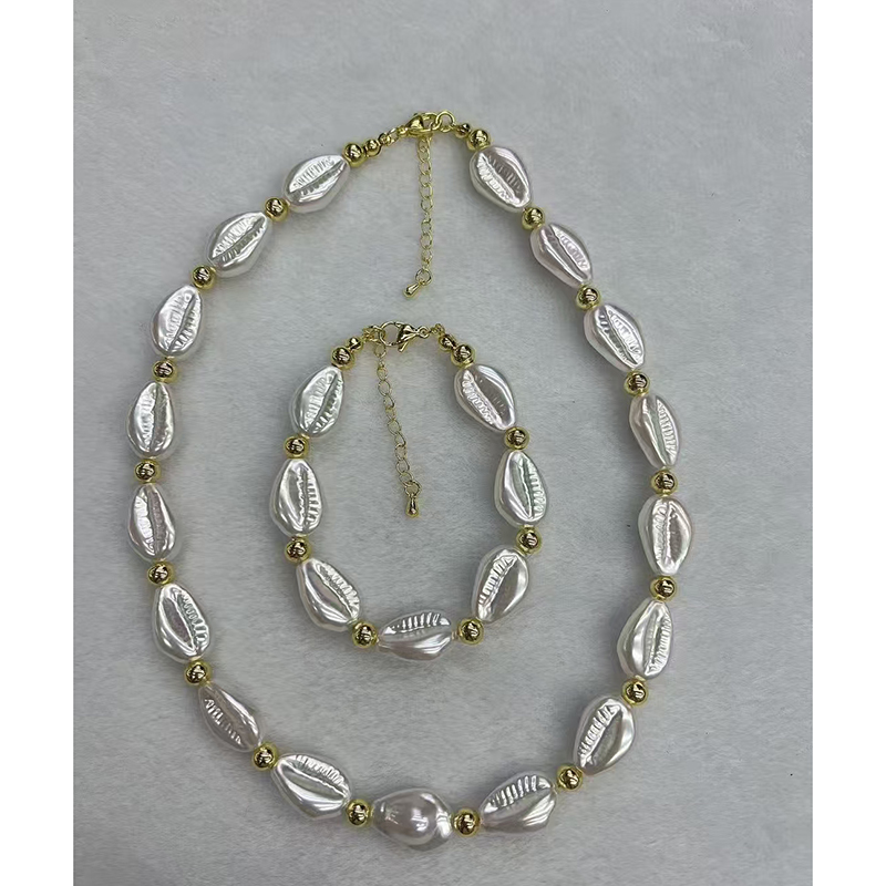 Necklace Gold-plated Copper Shell Bead Necklace