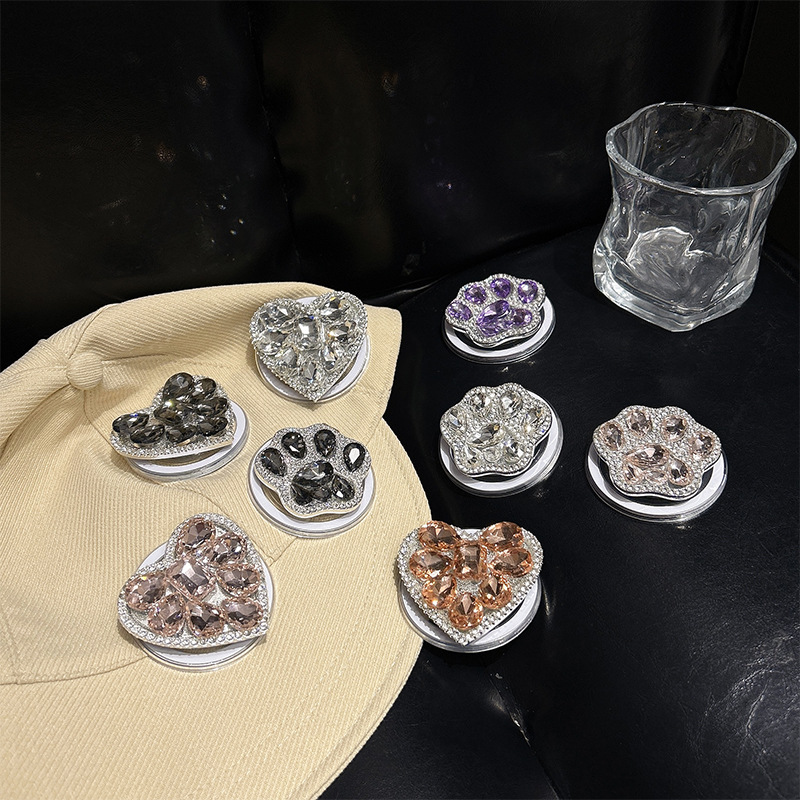 Soporte Para Teléfono Con Forma De Corazón De Aleación De Diamantes