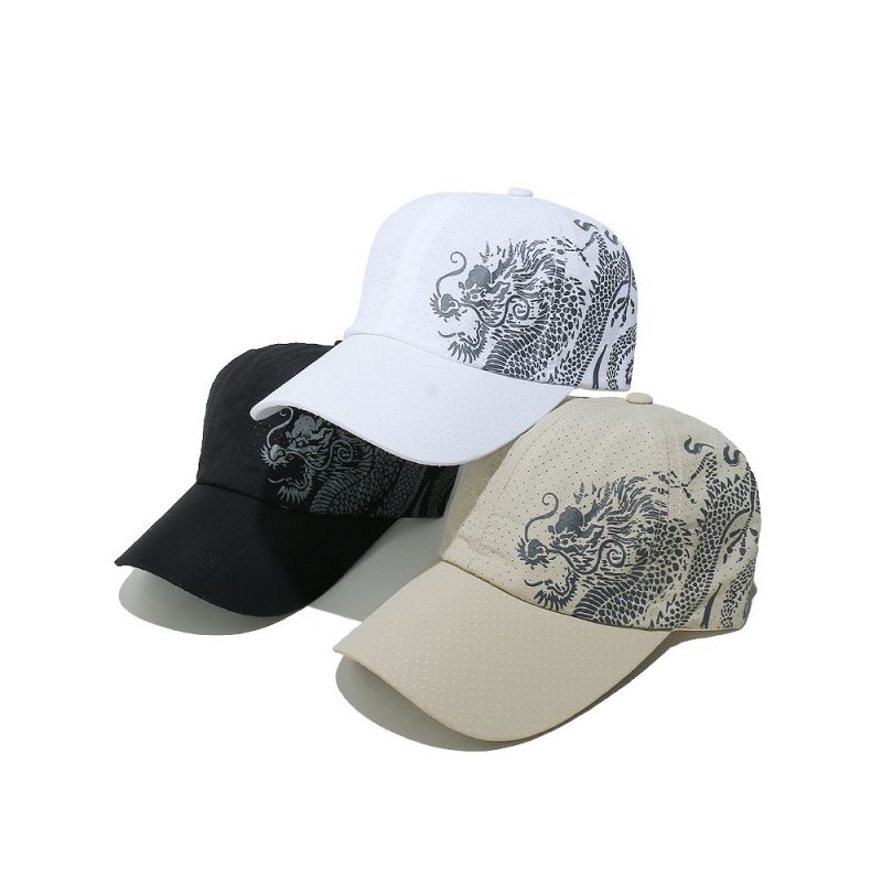 Gorra De Béisbol Con Estampado De Dragón