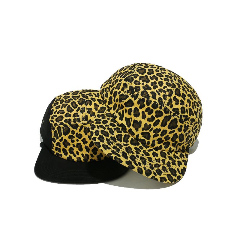 Gorra De Béisbol Con Estampado De Leopardo Y Visera Plana