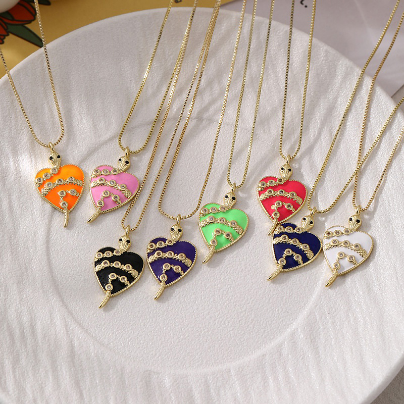 Collar De Tortuga Con Incrustaciones De Cobre Y Aceite De Circonita Que Gotea (con Aguja)
