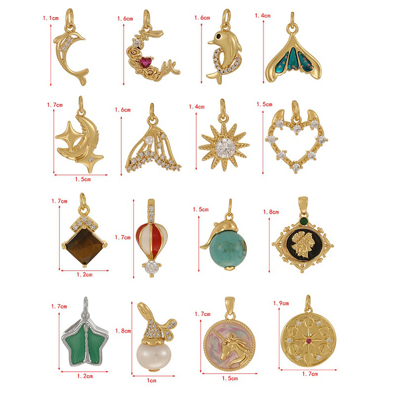 Accesorios De Delfín Con Incrustaciones De Circonitas De Cobre