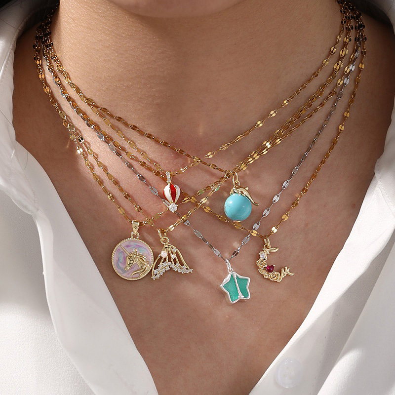 Collar De Delfín De Acero Titanio + Circonitas