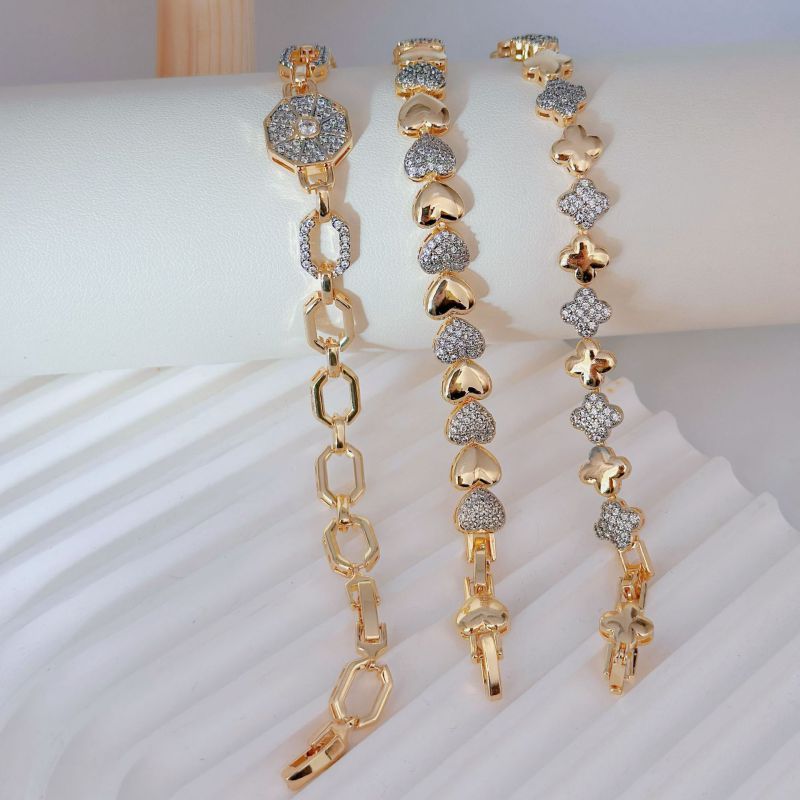 Love Bracelet Copper Diamond Heart Bracelet