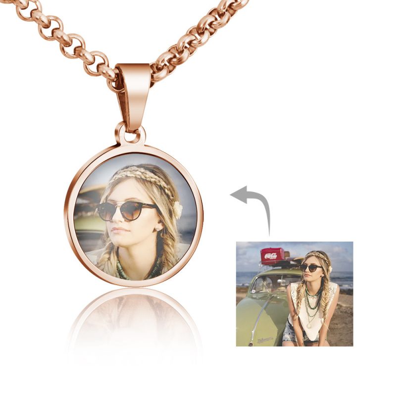 Collar Redondo Impreso De Acero Inoxidable Personalizado