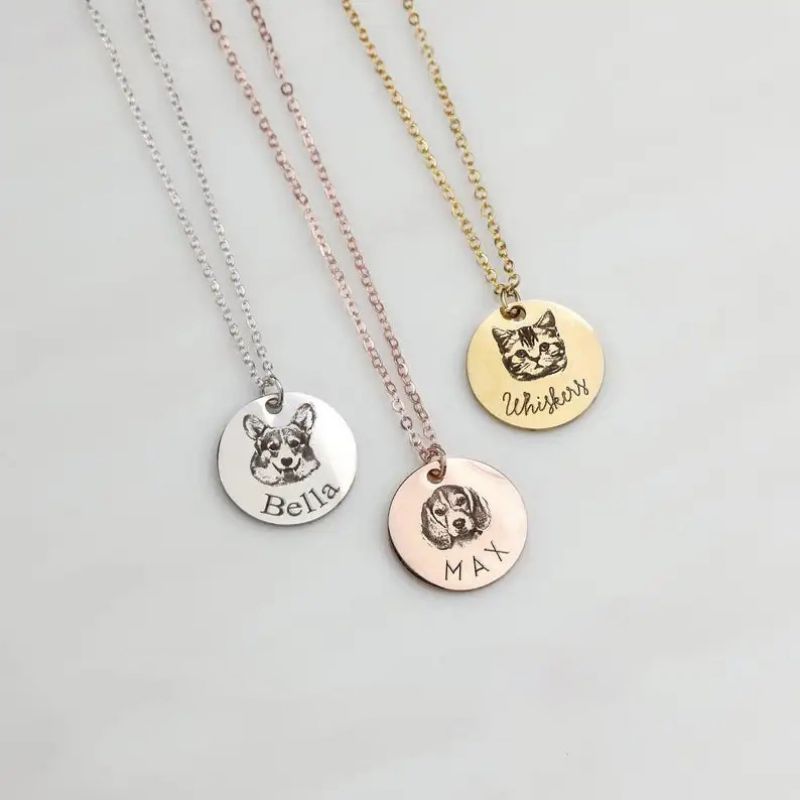 Llavero Con Placa Redonda Impresa De Acero Inoxidable Personalizado