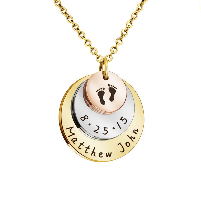Collar De Disco Multicapa Personalizado