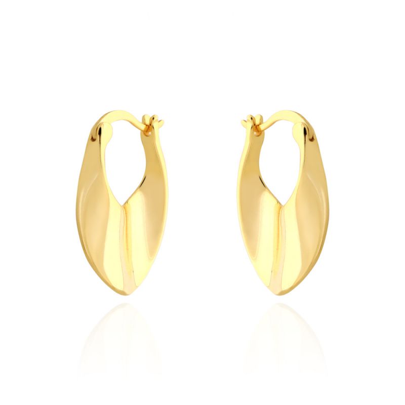 White Gold Silver Irregular Earrings