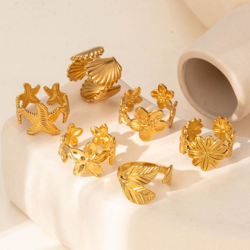 Ring 5 Titanium Steel Starfish Ring