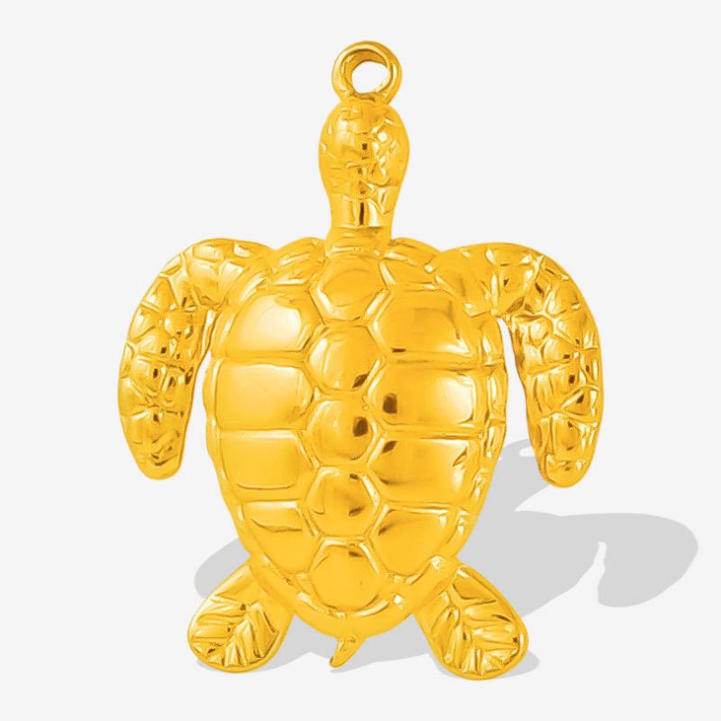G-large Stainless Steel Turtle Pendant (without Chain)