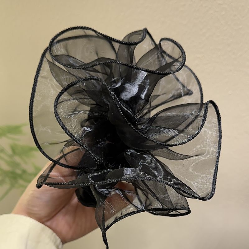 Organza Hair Tie Organza Wood Earrings Hair Tie