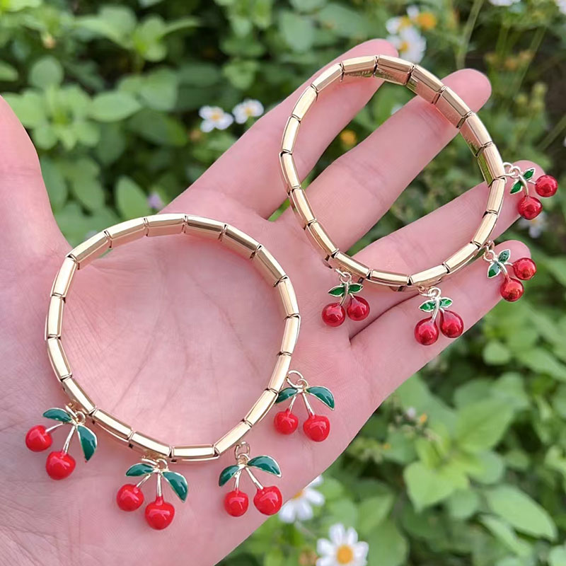 Pulsera Modular De Cobre Y Cereza