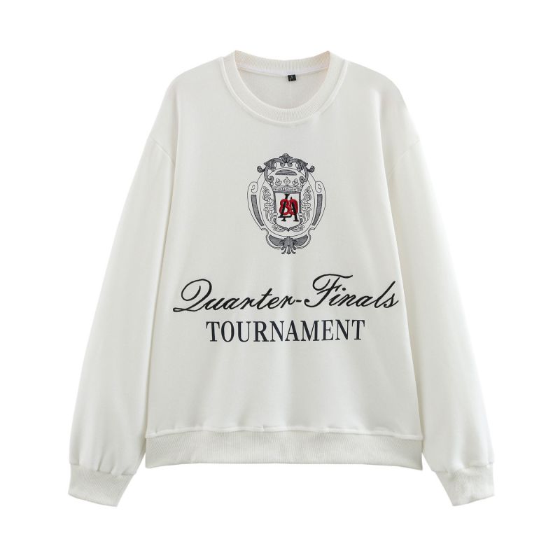 Sudadera Con Cuello Redondo Y Bordado