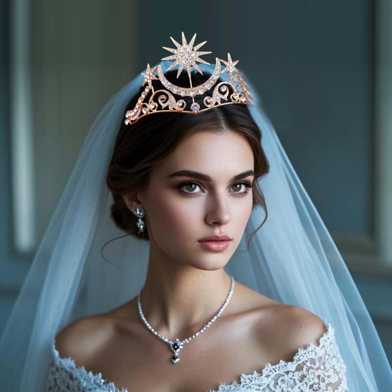 Gold Alloy Diamond Star Crown