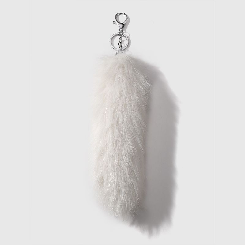 1 Brown Glitter Mini Tail Keychain Brown Glitter Mini Tail Keychain