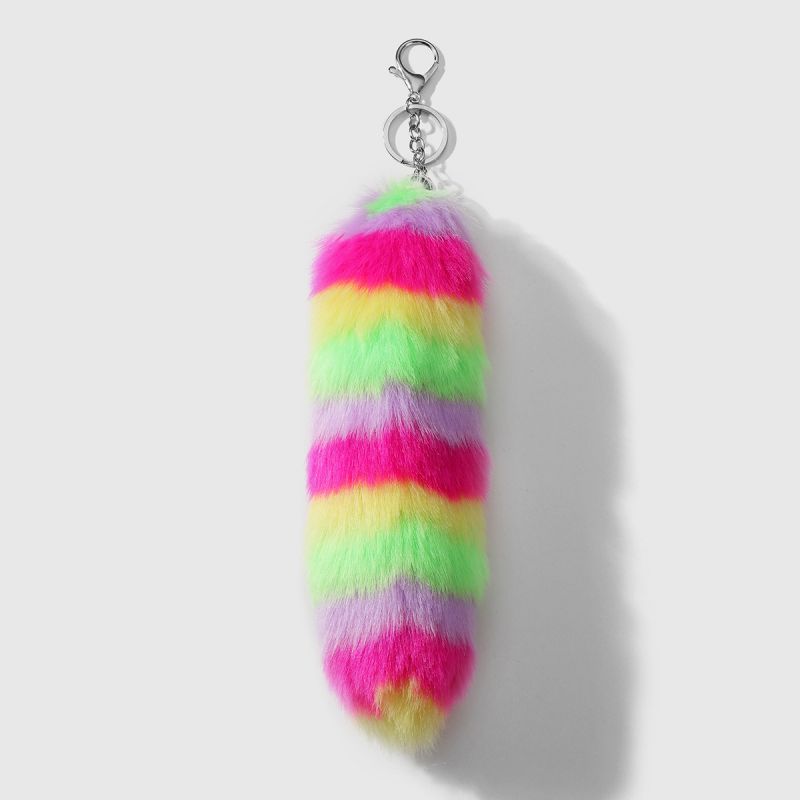 1 Black Tail Keychain Plush Tail Keychain