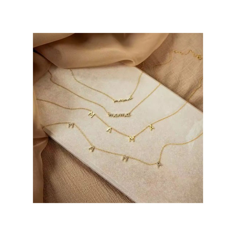Collar De Letras De Acero Inoxidable