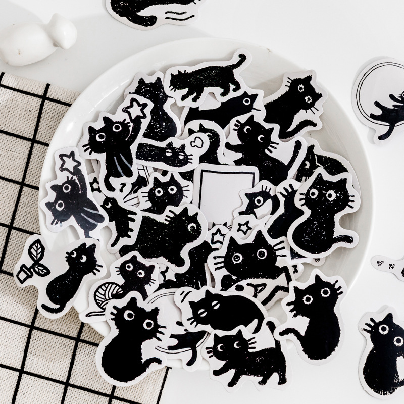 Mr. Edgar 45 Cat Notebook Material Seal Sticker
