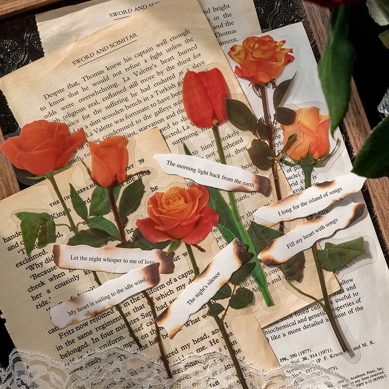 Sunset Hideaway Pet Flower Diy Notebook Material Stickers