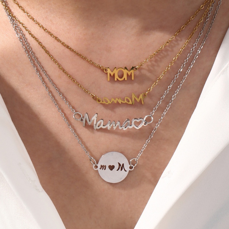 Collar De Acero De Titanio Para El Día De La Madre