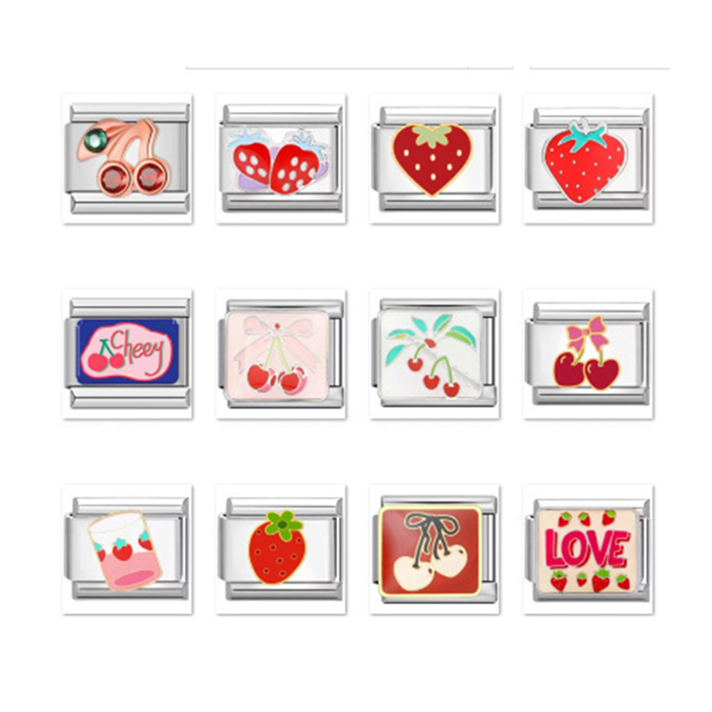 Pink Cherry Stainless Steel Printed Square Module Accessories